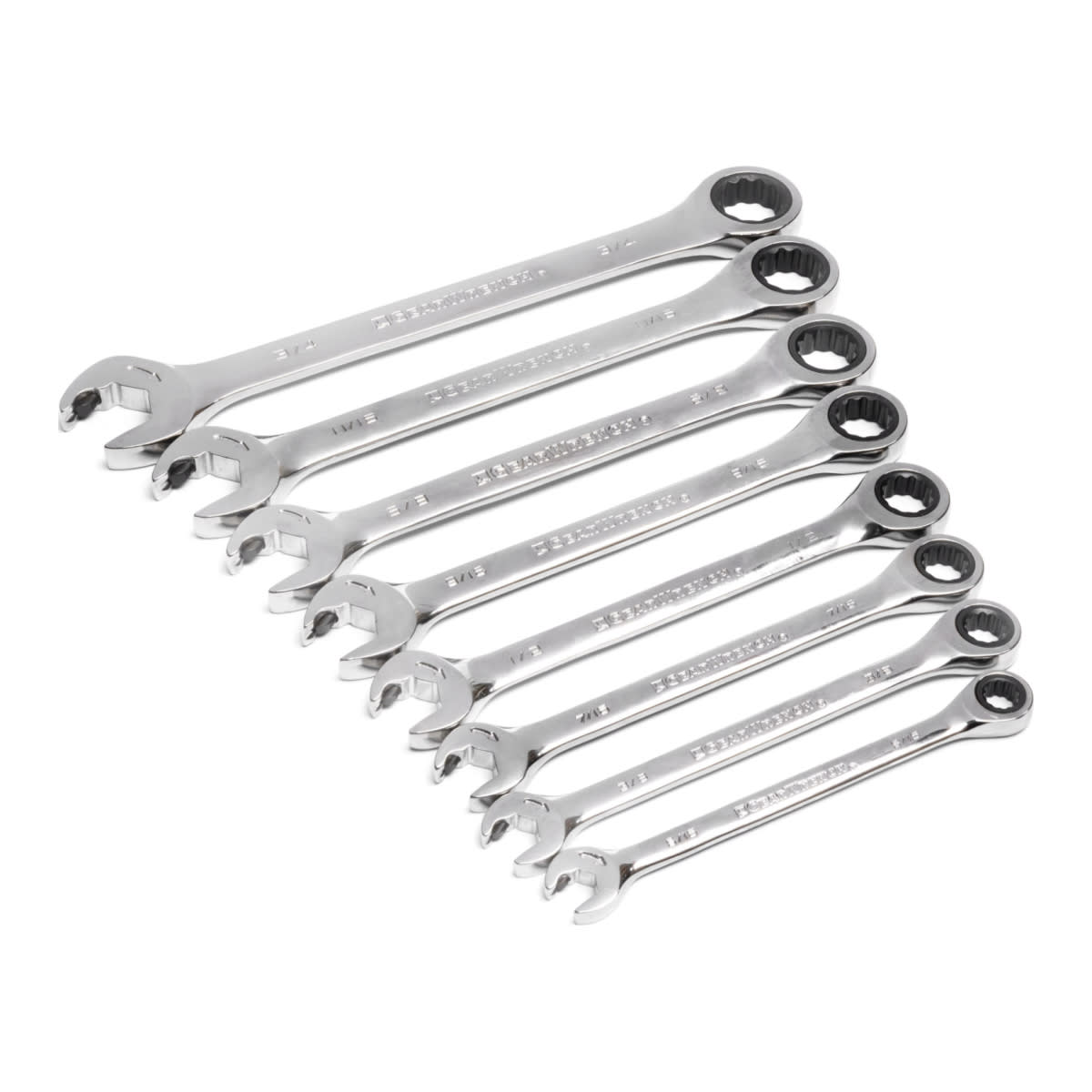 GearWrench Sae Open End Ratcheting Wrench Set 240 x 250 x 44mm 8 (Piece)