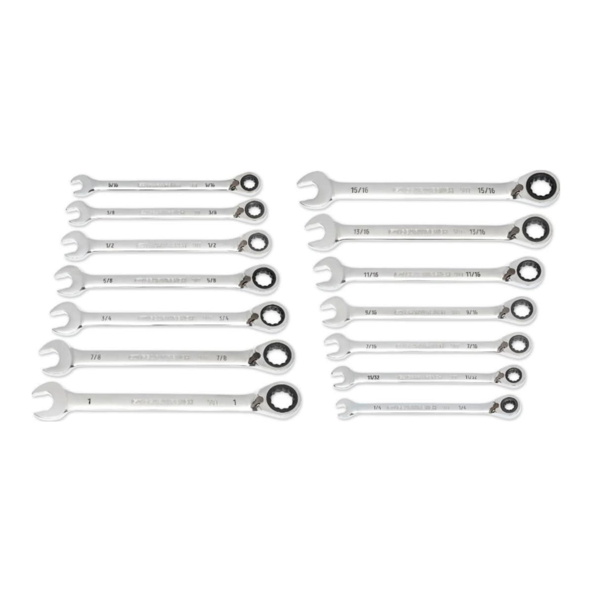 GearWrench Reversible Ratcheting Wrench Set 355 x 279 x 53mm 14 (Piece)