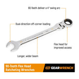 GearWrench Flex Head Ratcheting Wrench Set 315 x 132 x 97mm 10 (Piece)