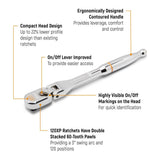 GearWrench 120XP Flex Head Teardrop Ratchet 358 x 51 x 44mm
