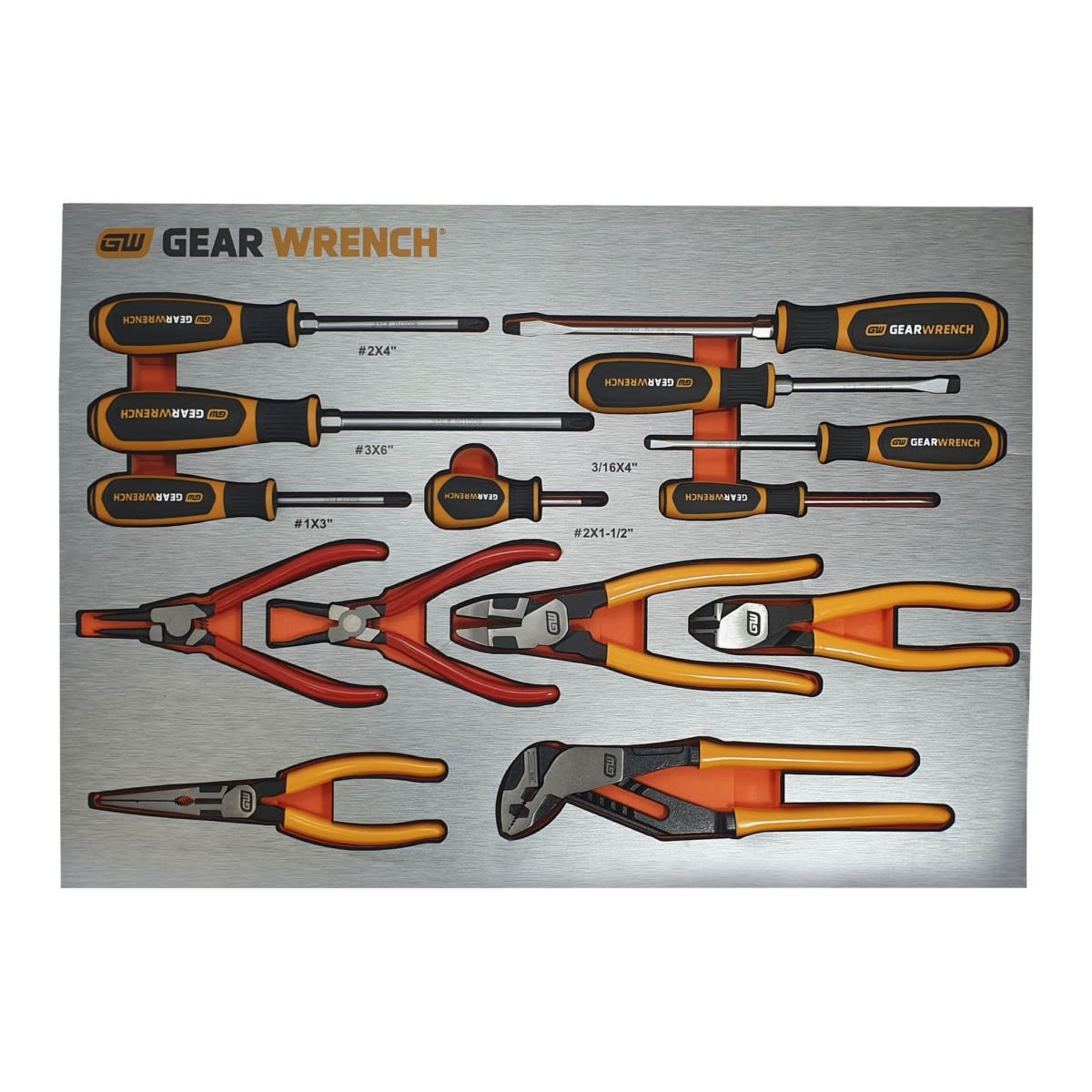 GearWrench Screwdriver/Plier Set in EVA Tray 568 x 408 x 43mm 14 (Piece)
