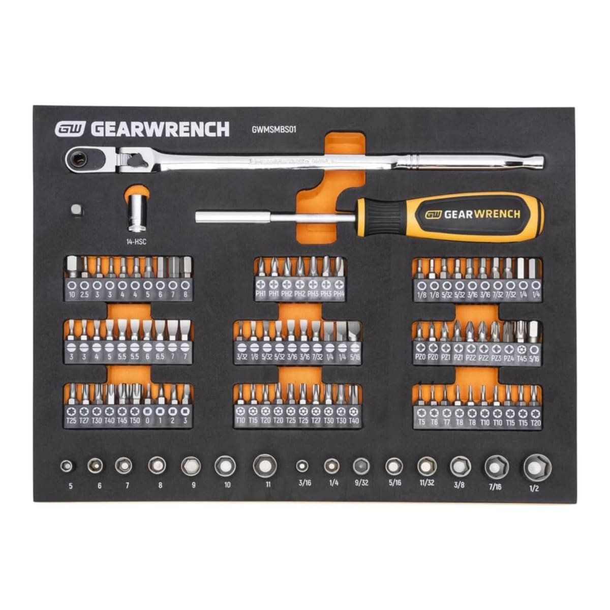 GearWrench Mechanics Tool Set in EVA Tray 250 x 341 x 31mm 105 (Piece)