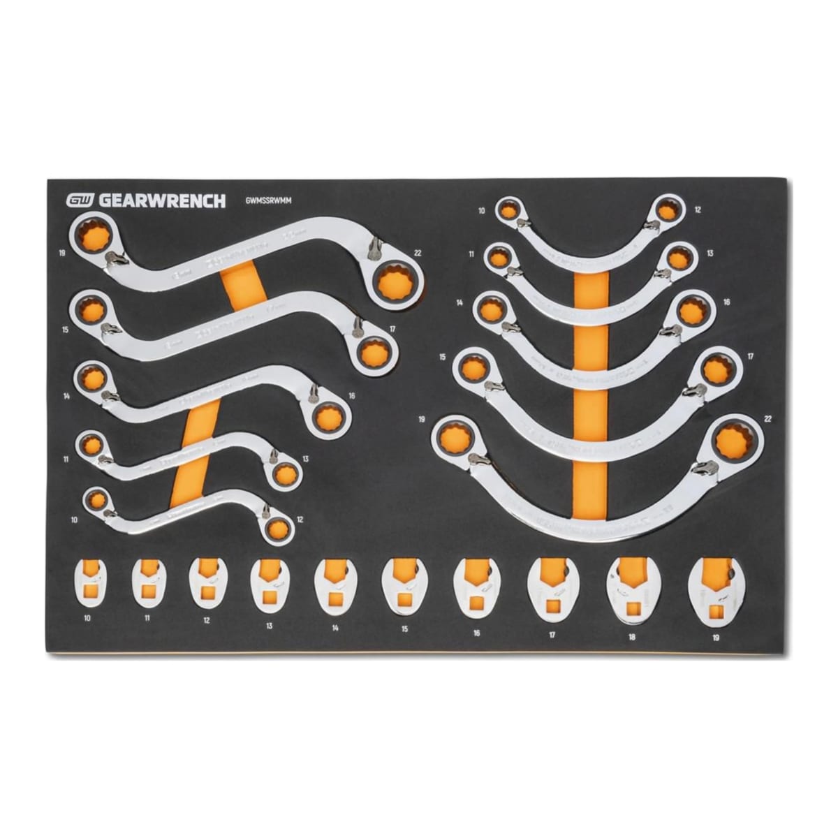 GearWrench Ratcheting Wrench Set in EVA Tray 250 x 341 x 31mm 20 (Piece)