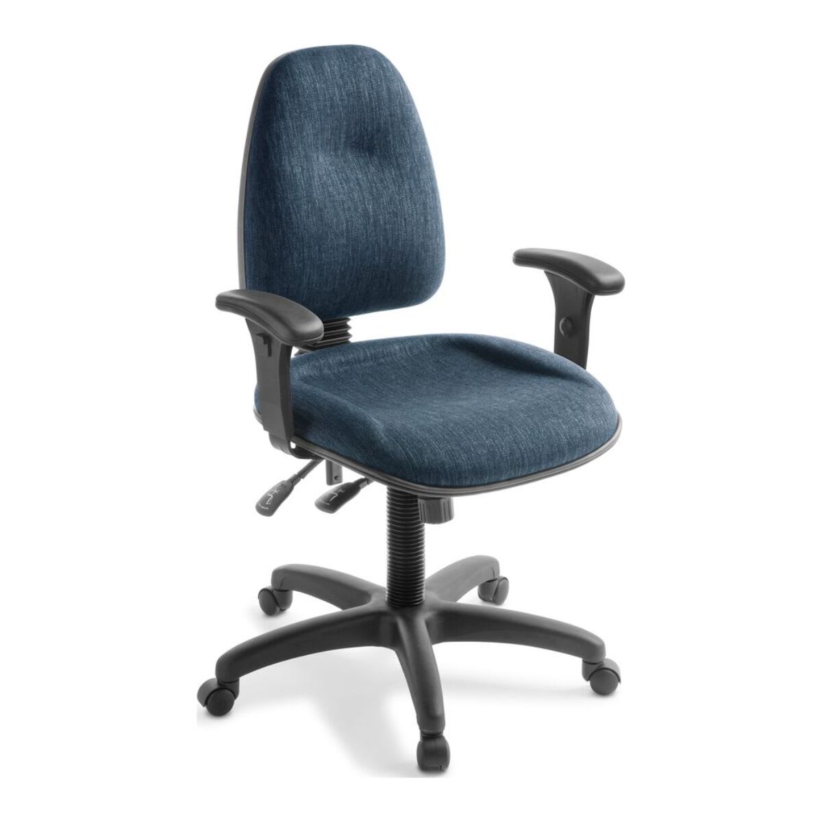 Eden Spectrum 3 Ergonomic Chair Wide Seat & Arms Keylargo Navy fabric