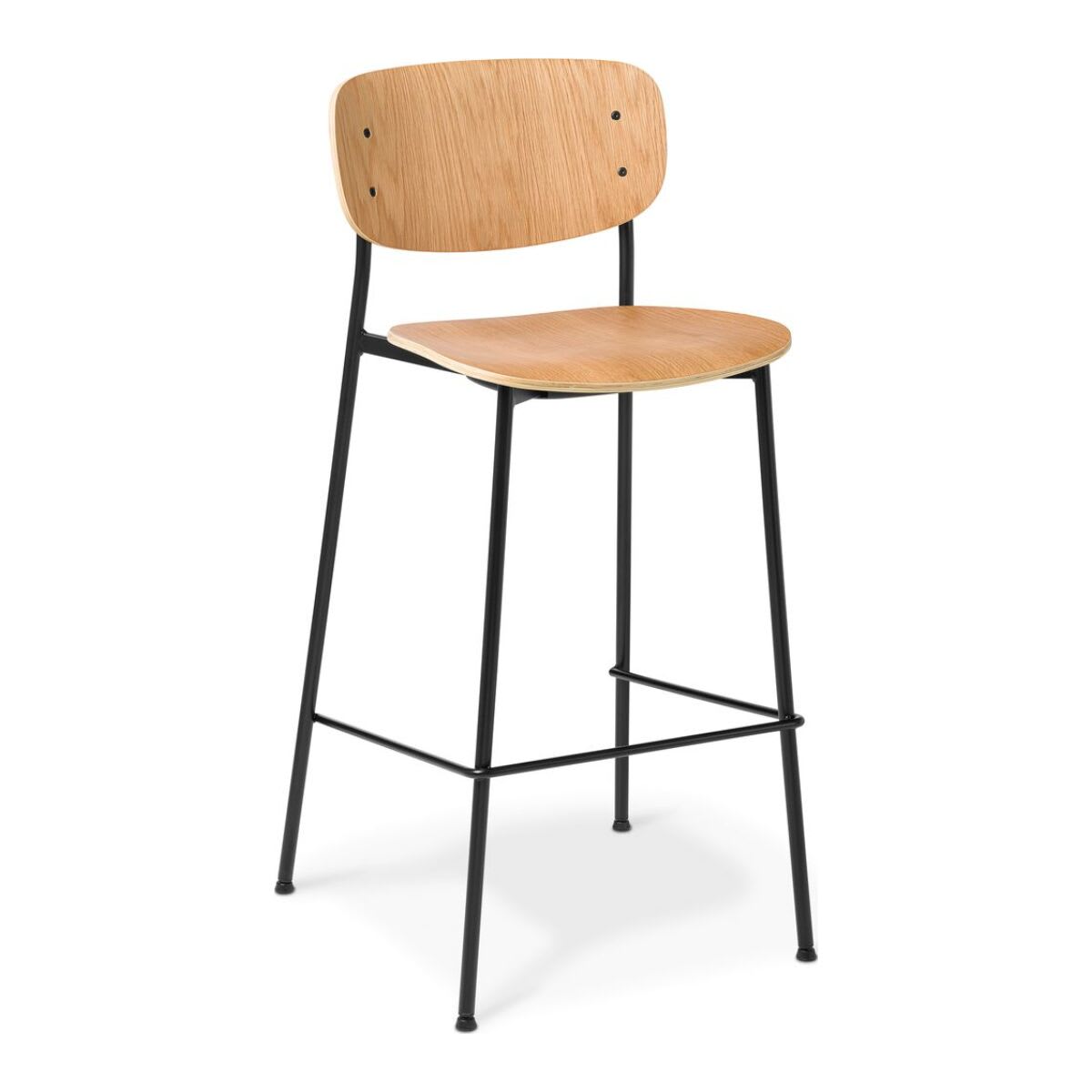 Eden Grove Bar Stool Oak Timber Seat and Back