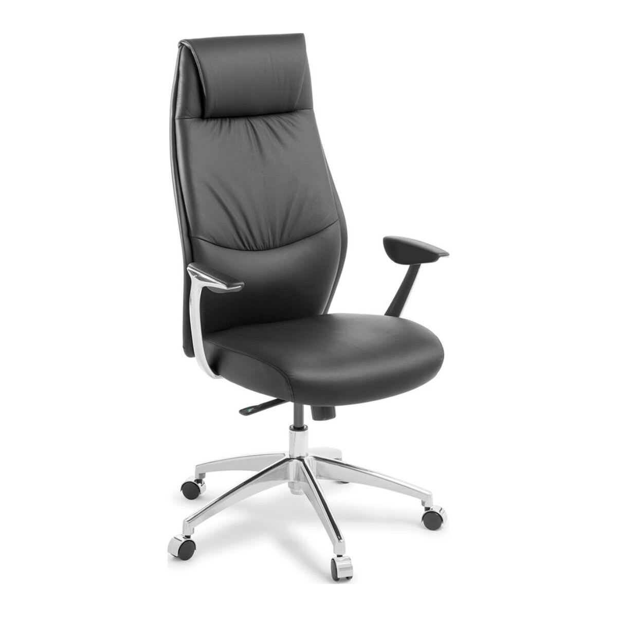 Eden Domain High Back Boardroom Chair Black Leather
