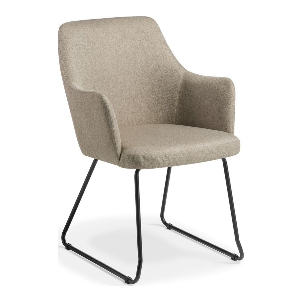 Eden Olli Sled Black Base Flax Fabric Upholstery