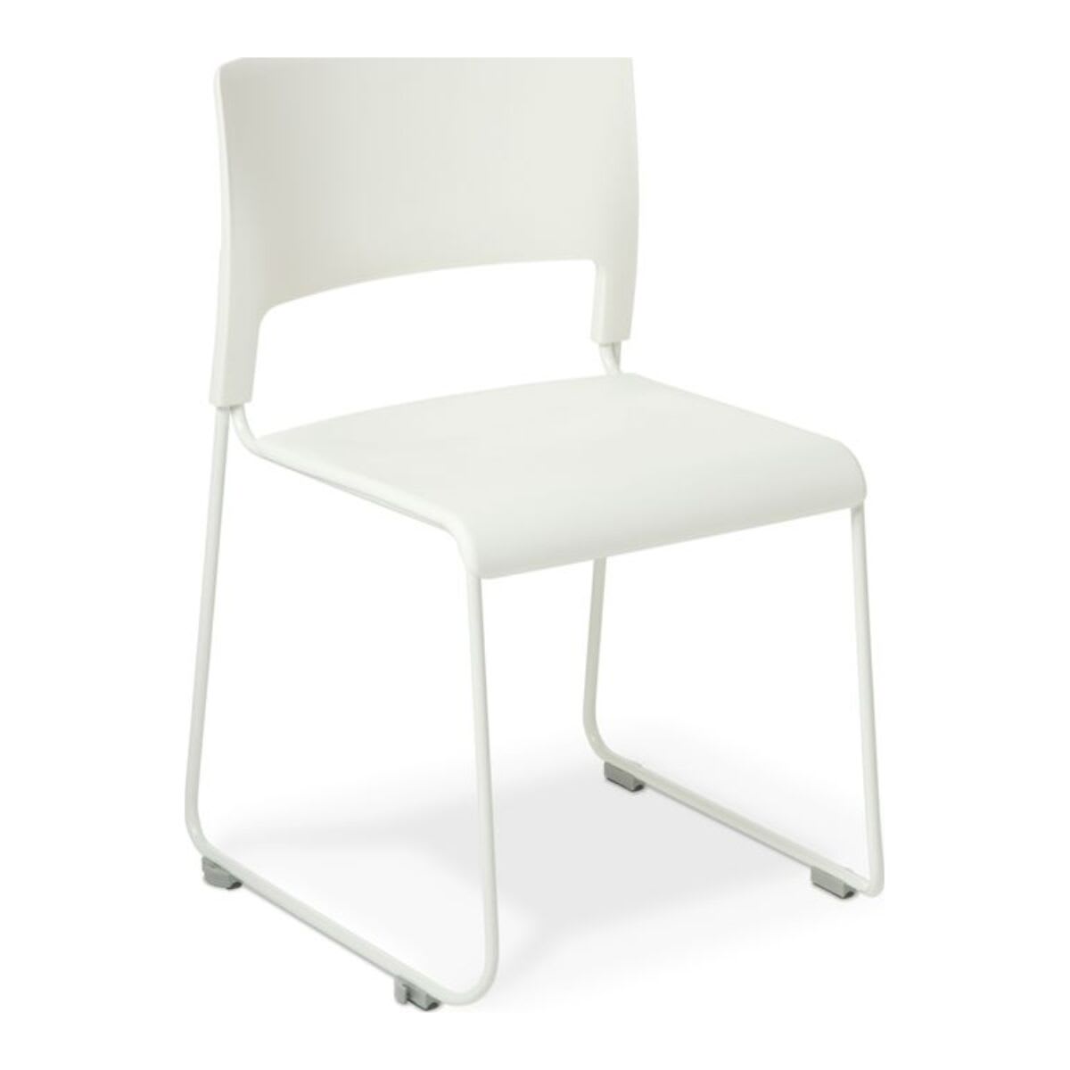 Eden White Slim Stacker Chair