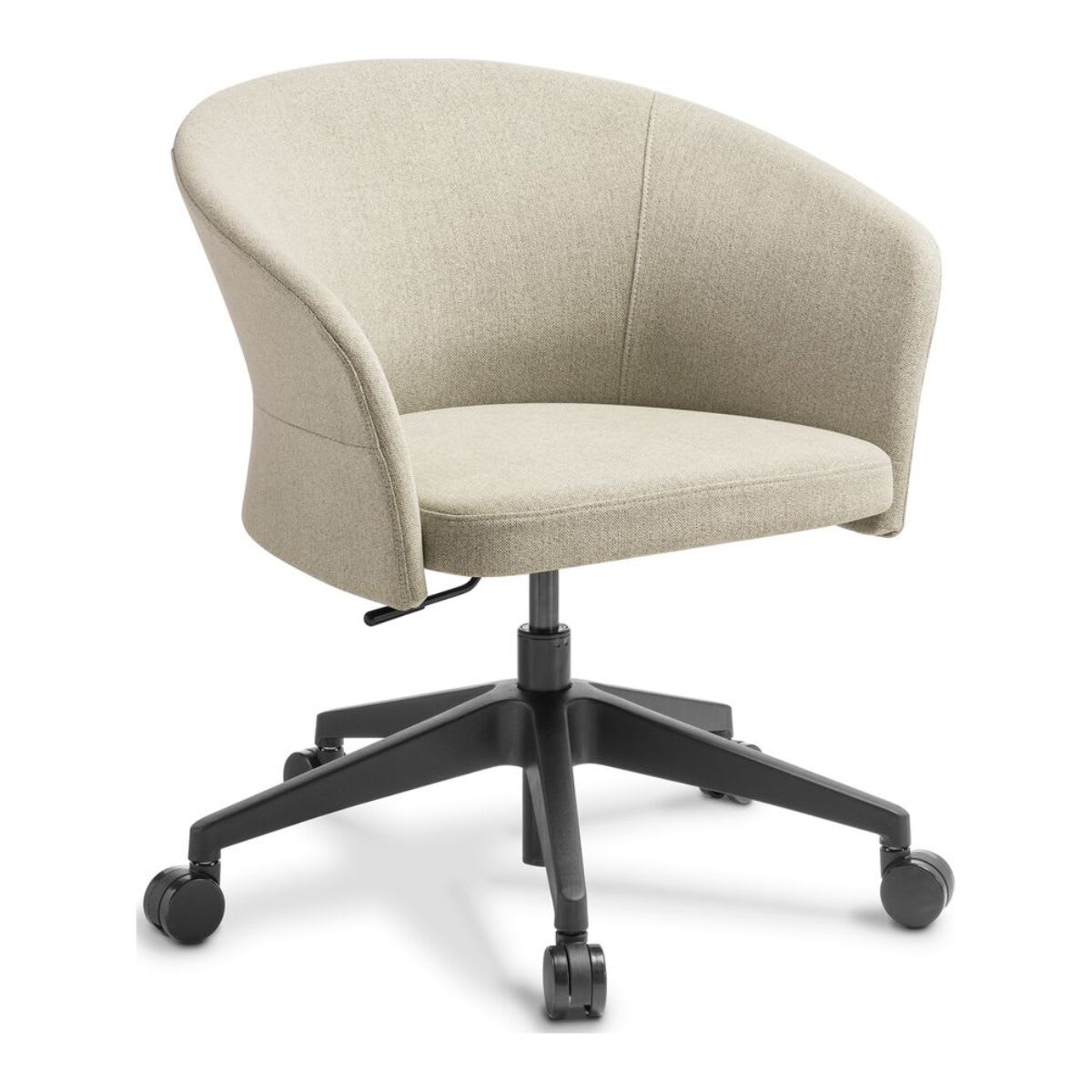 Eden Clove 5-Star Chair Swivel Base Oatmeal fabric upholstery
