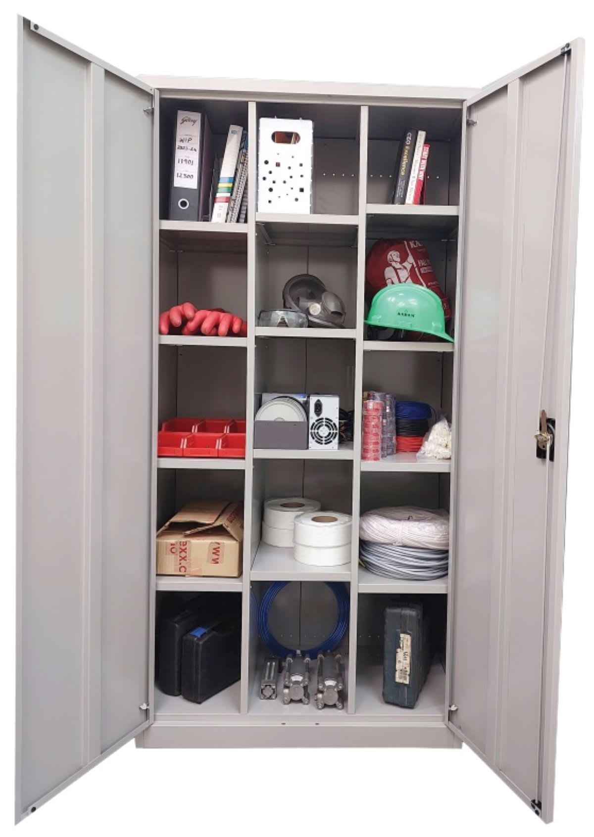 15 Compartment Facilities Storage Cabinet - Steelco