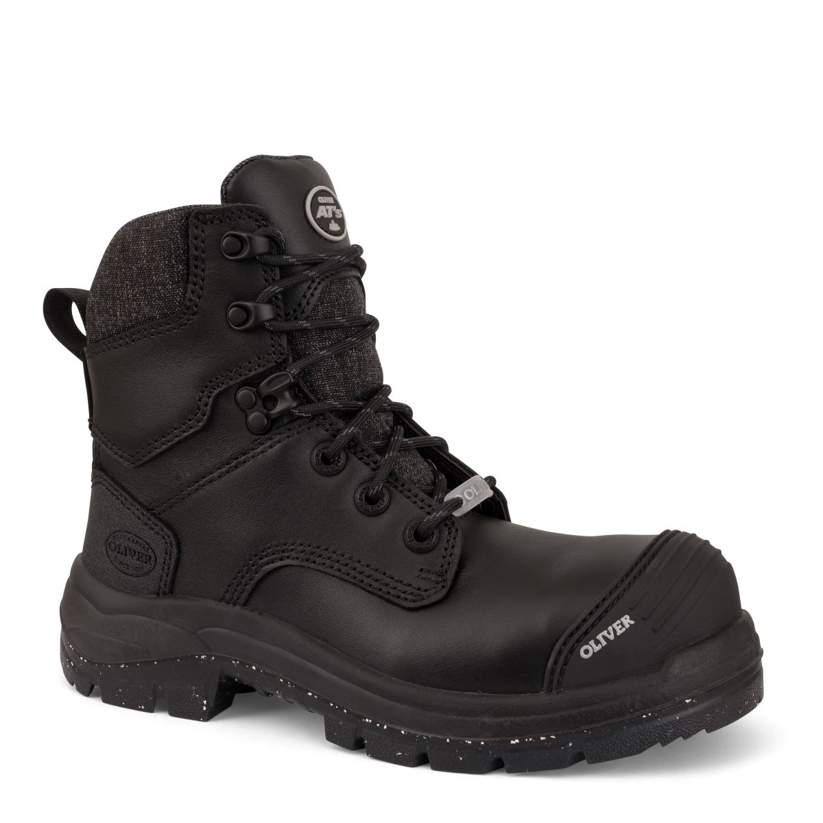 Oliver Black Lace Up Zip Side Women's Boot 59-445Z - Black