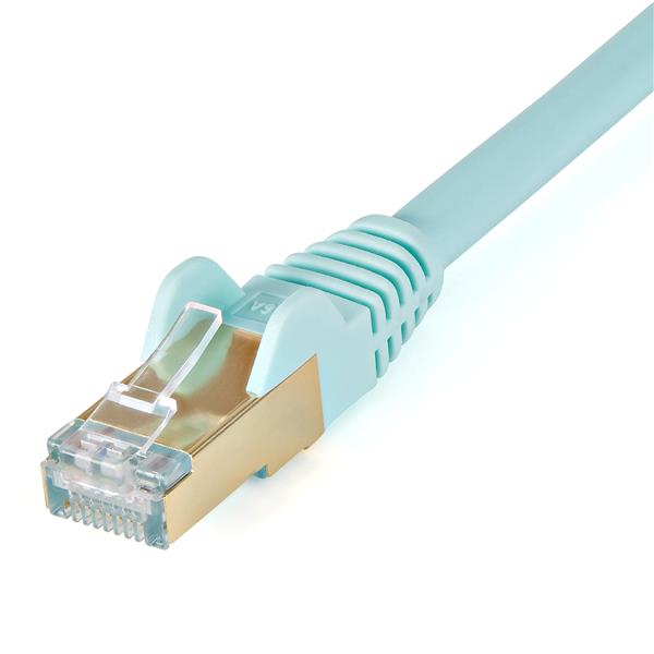 1.5 m CAT6a Cable - Aqua RJ45 Shielded Patch Cord - Snagless