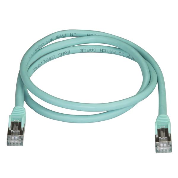 Cat6a Ethernet Cable - Shielded (STP) - 1 m, Aqua