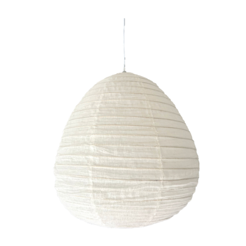 Elegant 60cm Pear White linen lampshade, perfect for diffusing light and enhancing any home décor style.