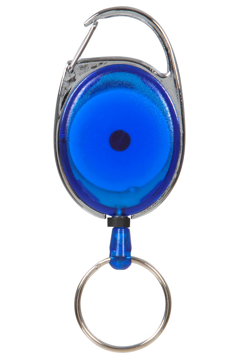 Retractable Snap Lock Key Holder Blue - Rexel
