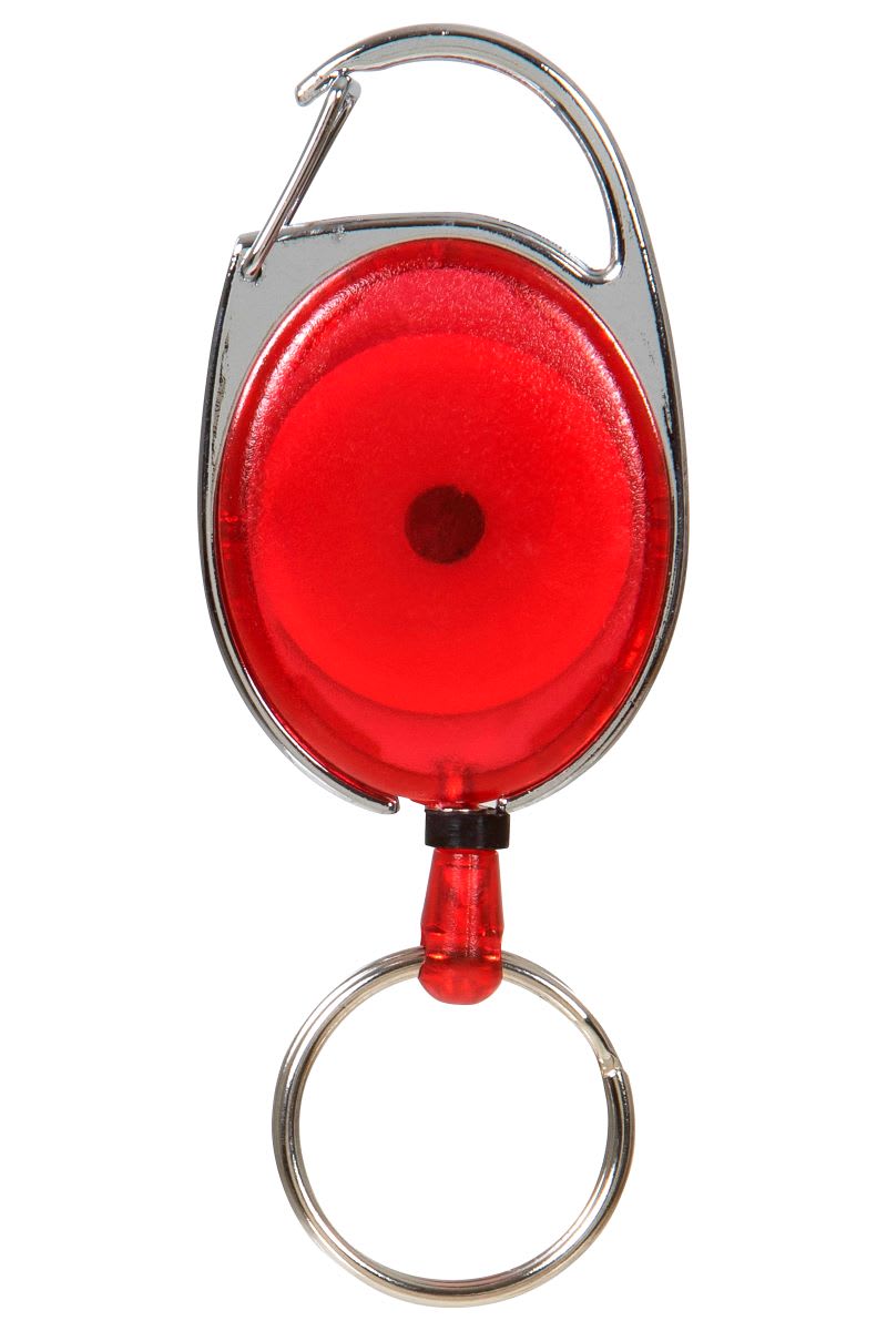 Retractable Snap Lock Key Holder Red - Rexel