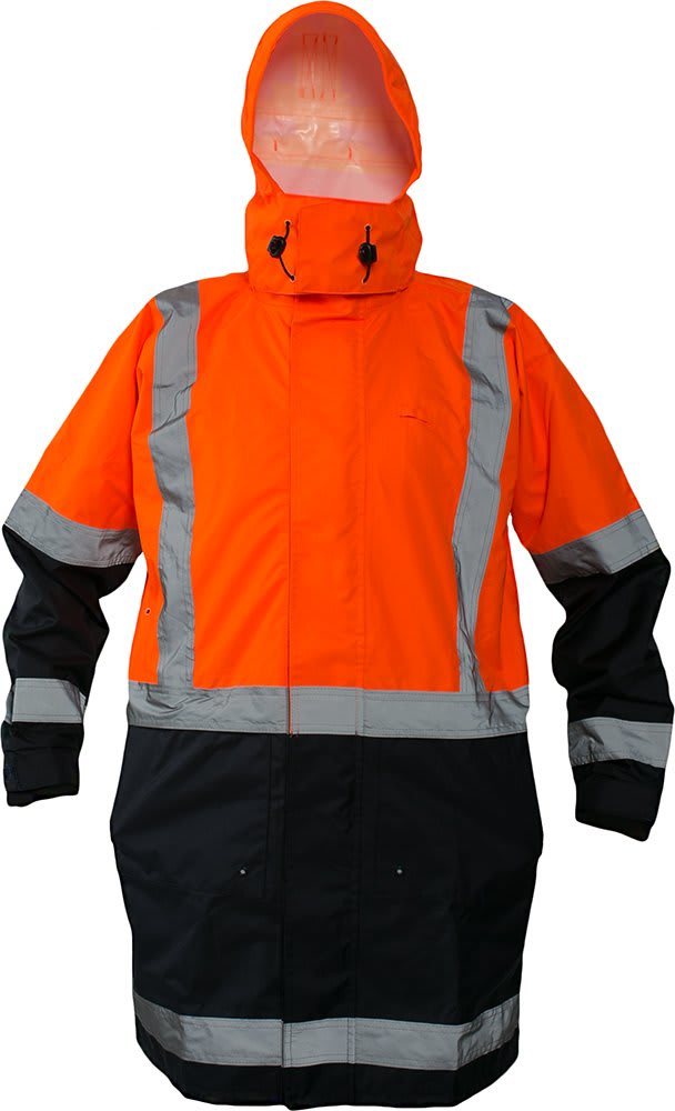 Hi Vis StormPro Jacket (Each) - Orange/Navy