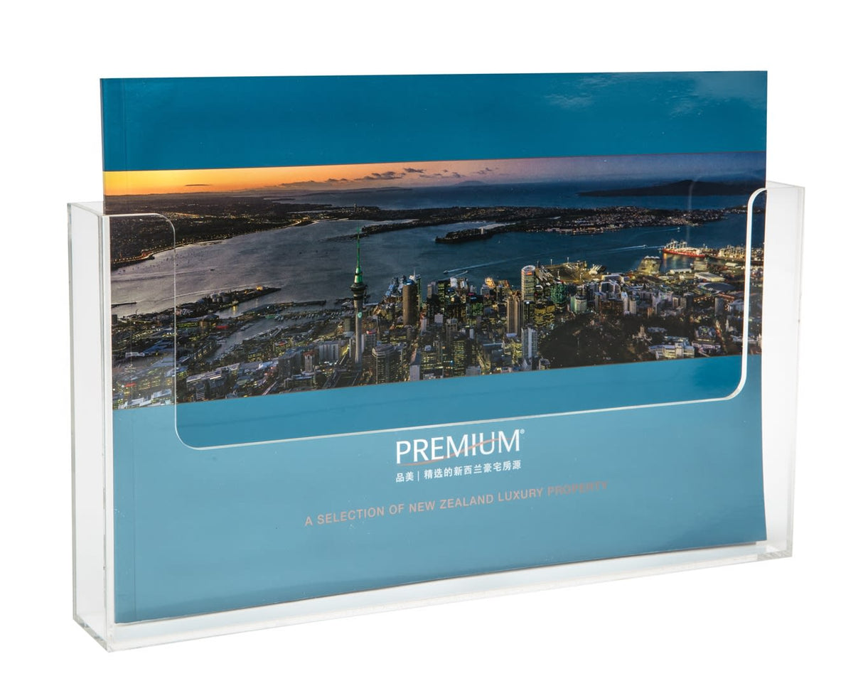 Wall Mount A4 Landscape Brochure Holder - Boyd
