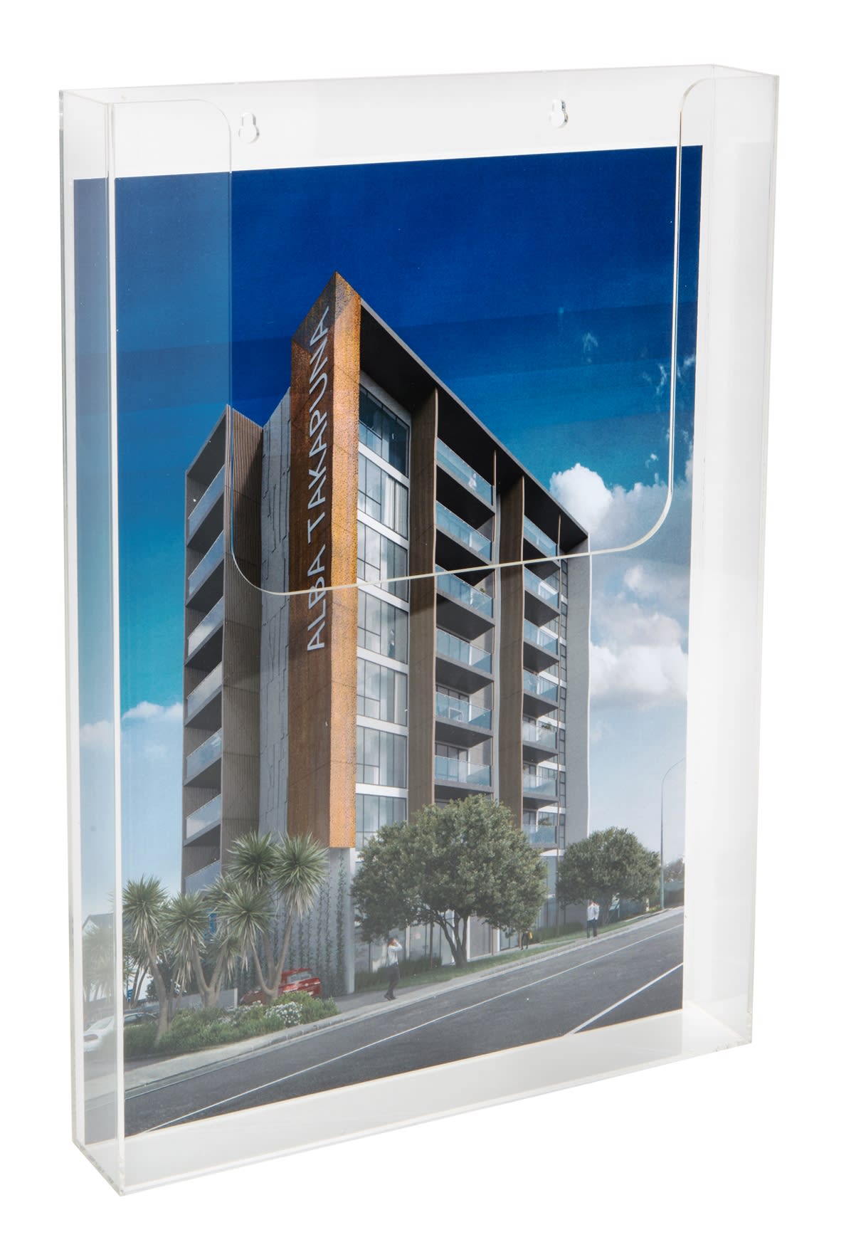 Wall Mount A3 Portrait Brochure Holder - Boyd