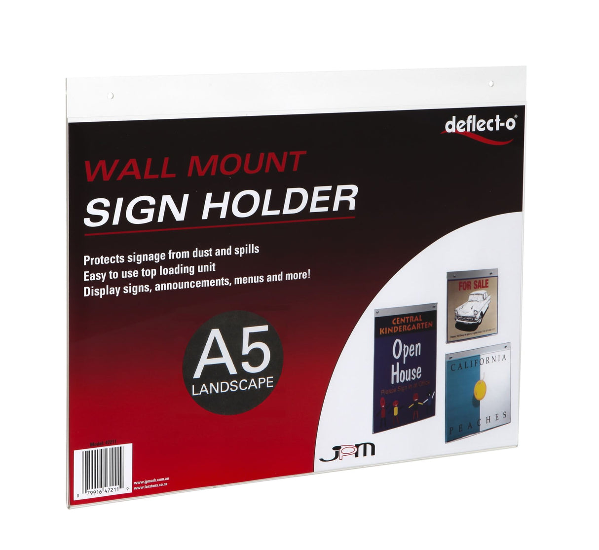 Wall Mount A5 Landscape Sign Holder - Deflecto