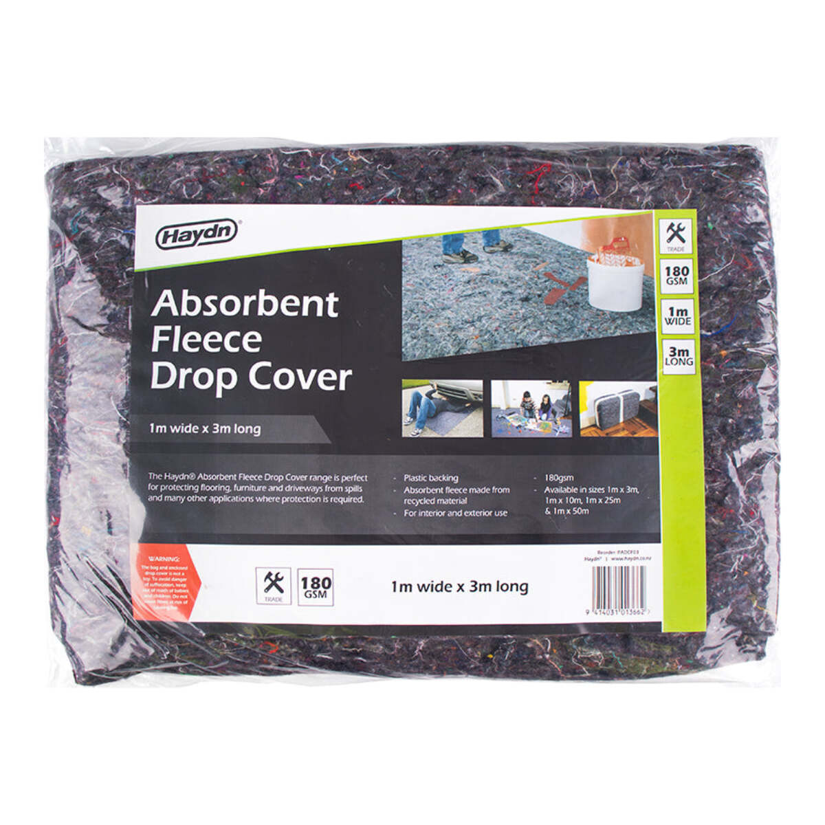 Haydn Absorbant Fleece Drop Cover 1m x 3M