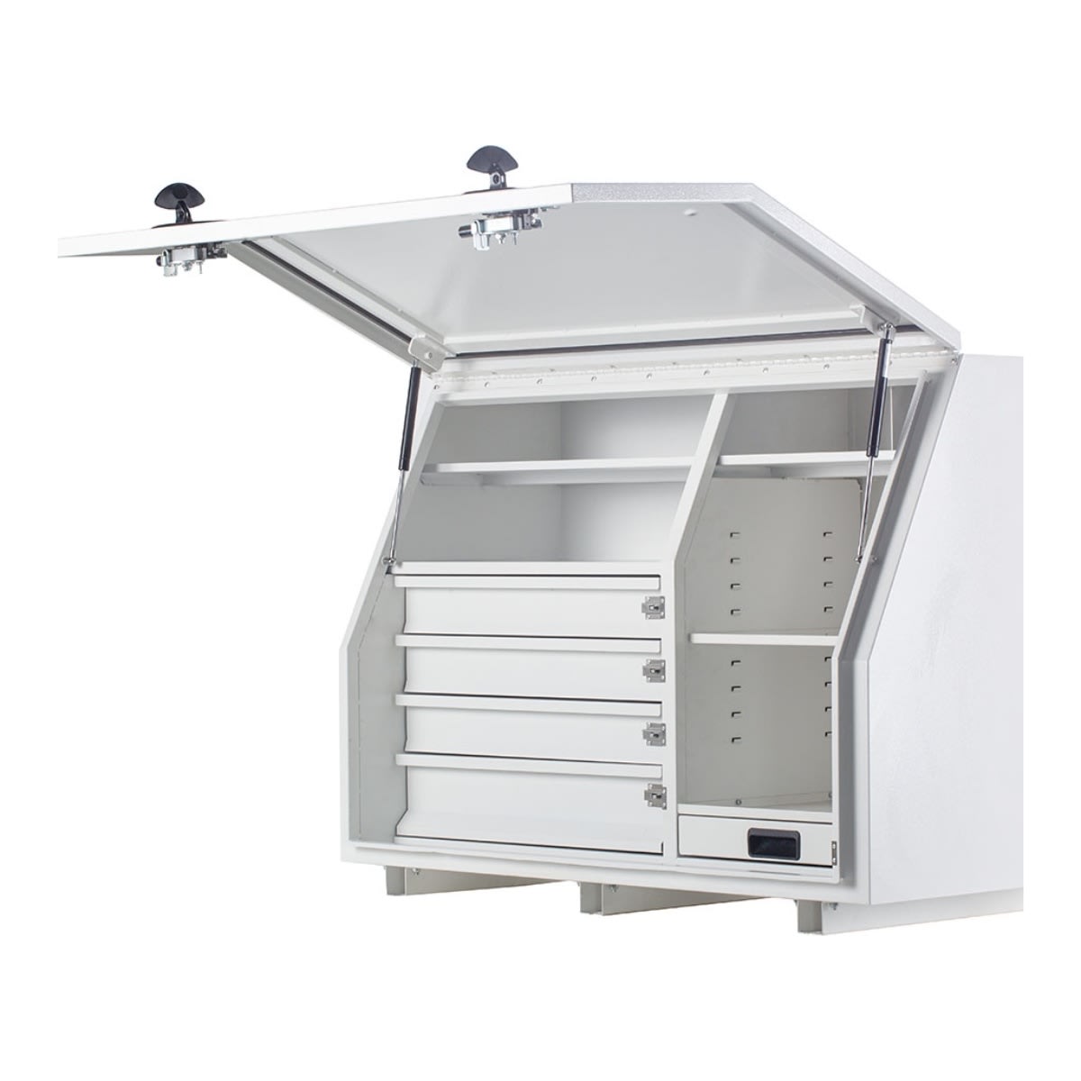 KABoxes 1360 Alu Series 4 Drawers, 5 Shelves White