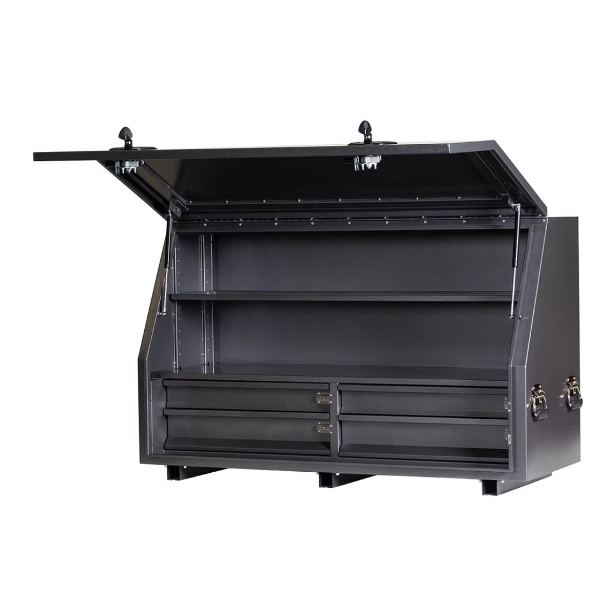 KABoxes 1360 Aluminium Series 4 Drawers & 2 Shelves AL1360D4S2B