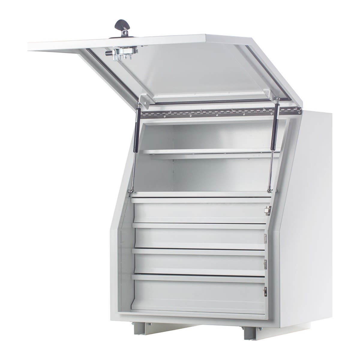 KABoxes 715 Series 4 Drawer 2 Shelves - White