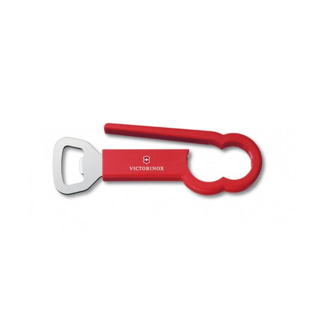 Victorinox PET Bottle Opener in red, designed for easy opening of 27-31mm PET bottles, perfect for on-the-go use.