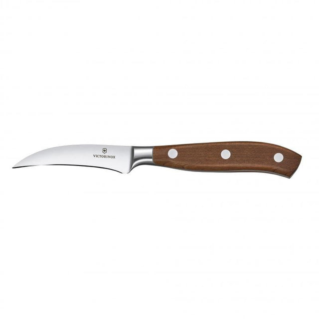 8cm Victorinox Shaping Knife with stainless steel blade and ergonomic wooden handle for precise culinary detailing.