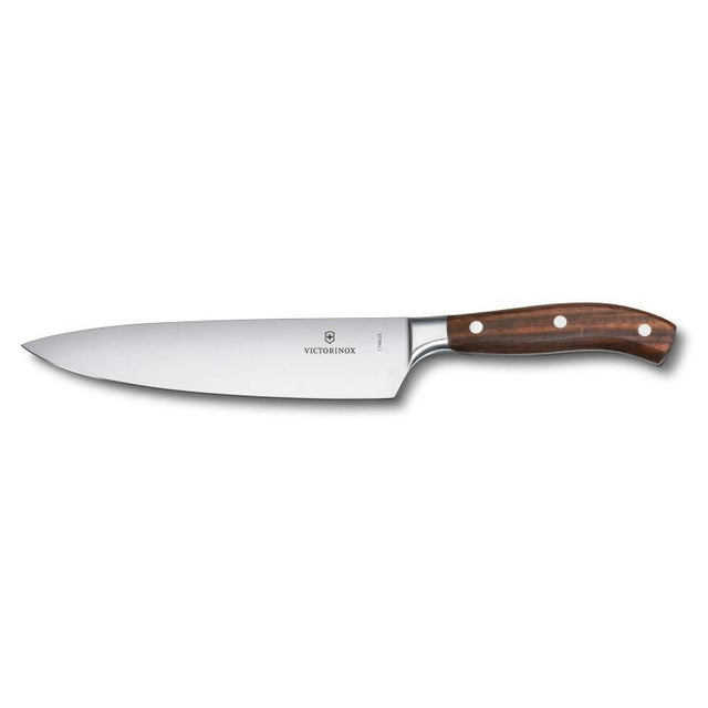 Victorinox Swiss Grand Maître Chef's Knife with a 20cm blade and elegant rosewood handle, ideal for precision cooking.