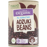 Macro Organic Beans Adsuki No Added Salt Can 420g