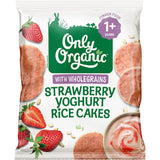 Only Organic Stage 3 Toddler Snacks Strawberry Yoghurt Rice Cakes 60g