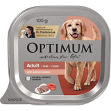 Optimum Wet Dog Food With Salmon & Rice Tray 100g