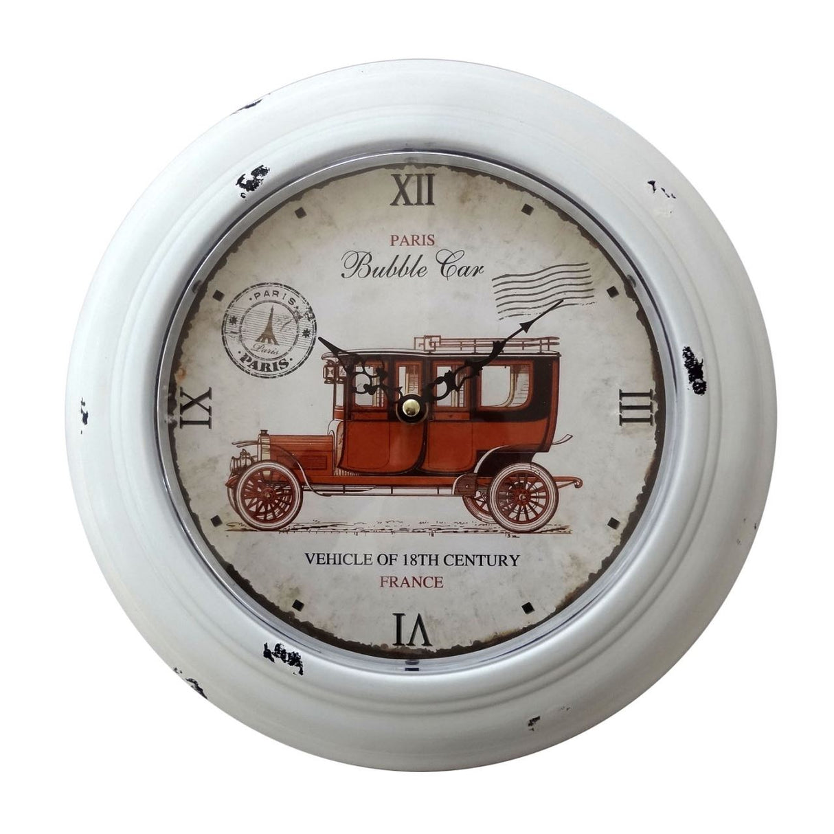 Wall Clock  -Metal -Bubble Car- NEW!!!