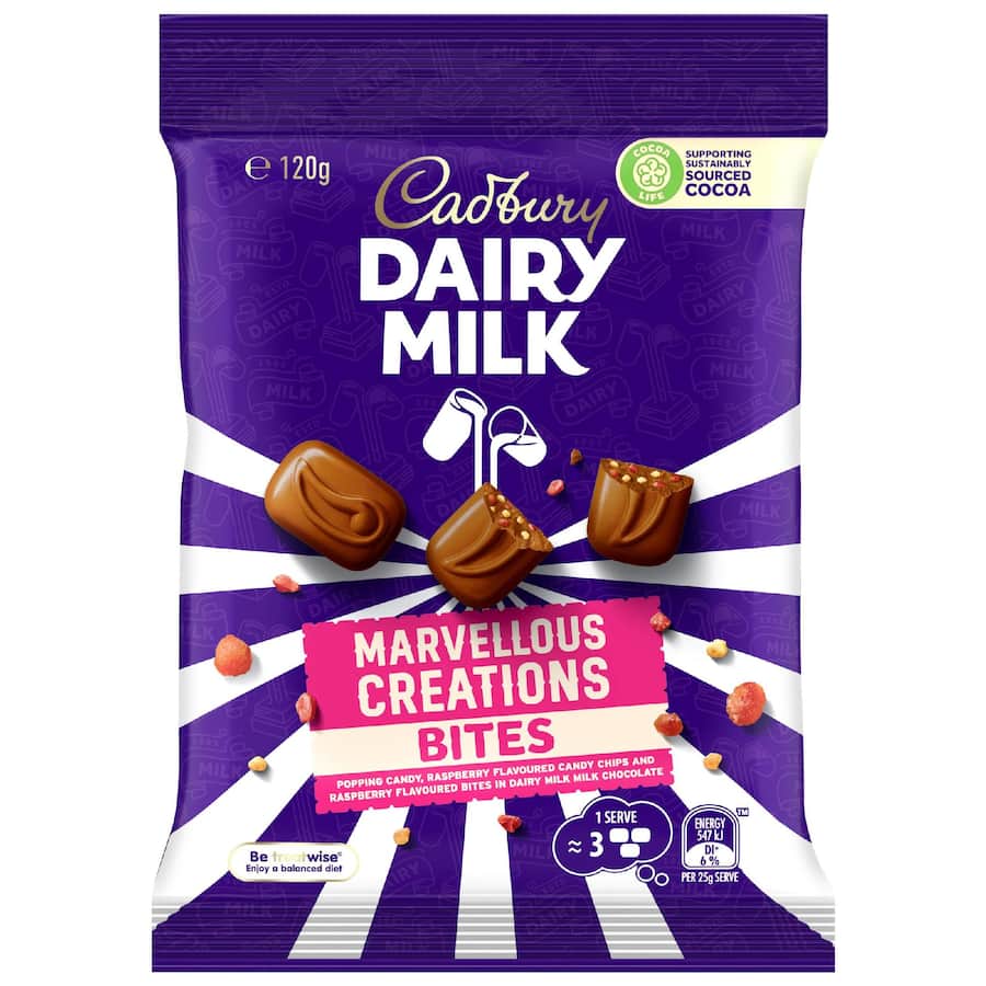 Cadbury Chocolate Sharepack Dairy Milk Marvellous Bites 120g