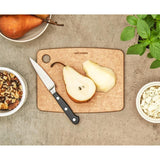 Natural Epicurean cutting board, 20x15x0.6cm, lightweight, knife-friendly, heat resistant, and dishwasher safe for easy kitchen use.