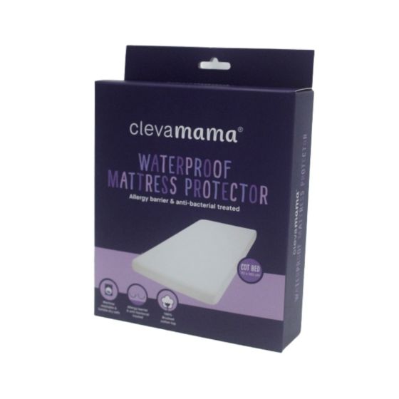 Cotton Waterproof Mattress Protector - Cot Bed 140x70cm - ClevaMama