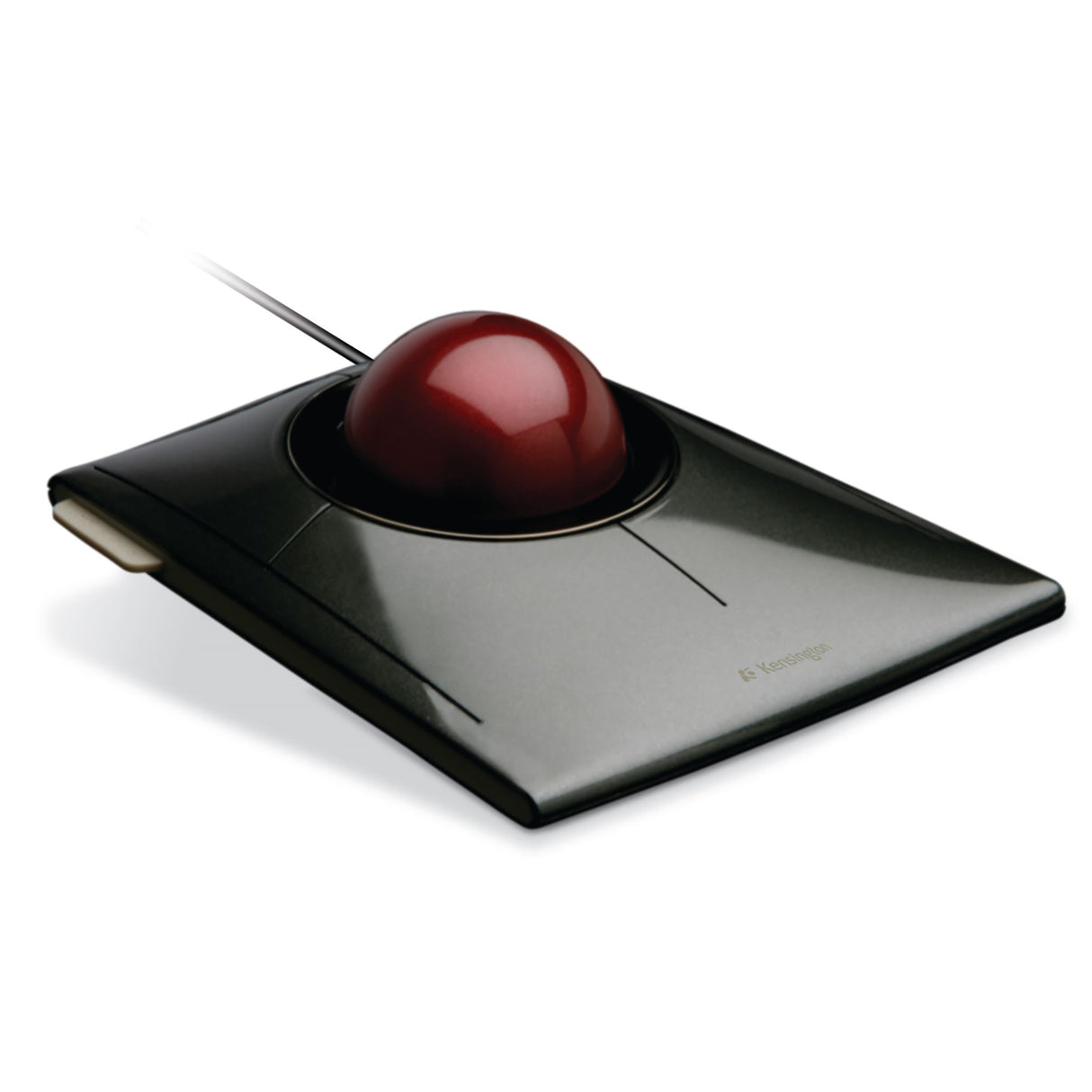 Kensington SlimBlade wired trackball with multi-function controls for media, documents, and ergonomic low-profile design.