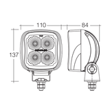 Narva - W/Lamp 9-64v Led Marine Square