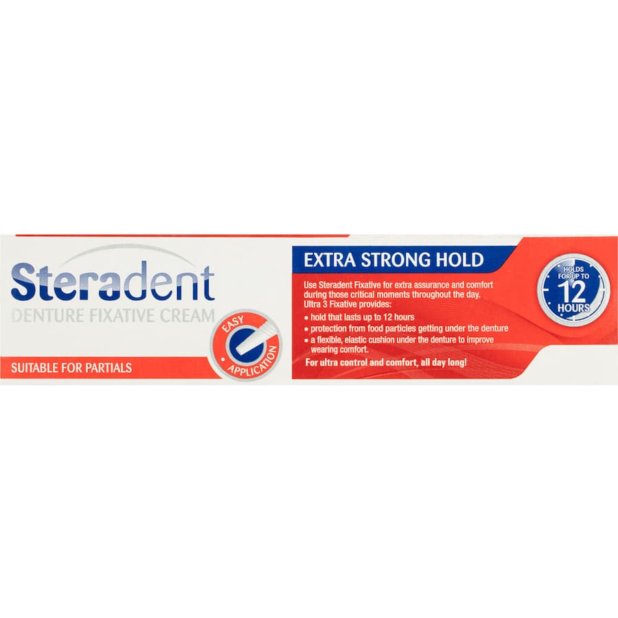 Steradent Ultra 3 Denture Adhesive Fixative Cream 40g