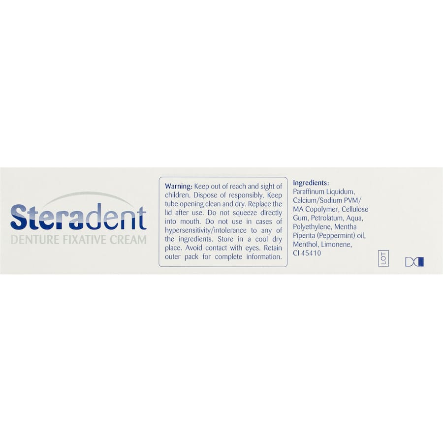 Steradent Ultra 3 Denture Adhesive Fixative Cream 40g