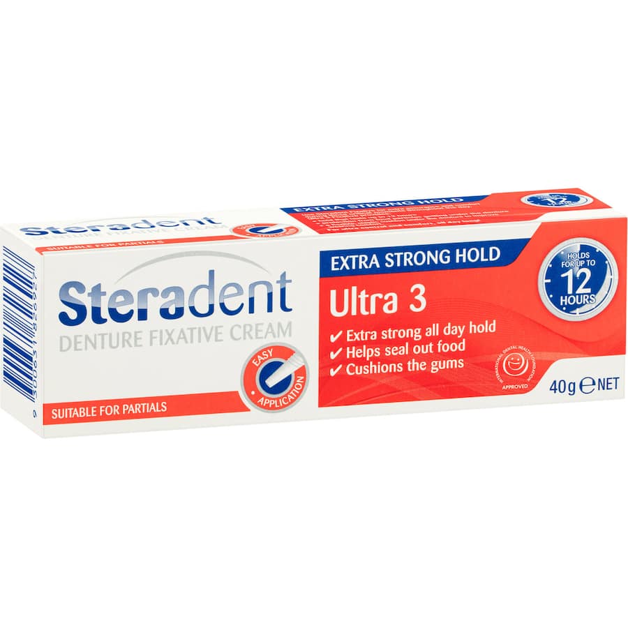 Steradent Ultra 3 Denture Adhesive Fixative Cream 40g