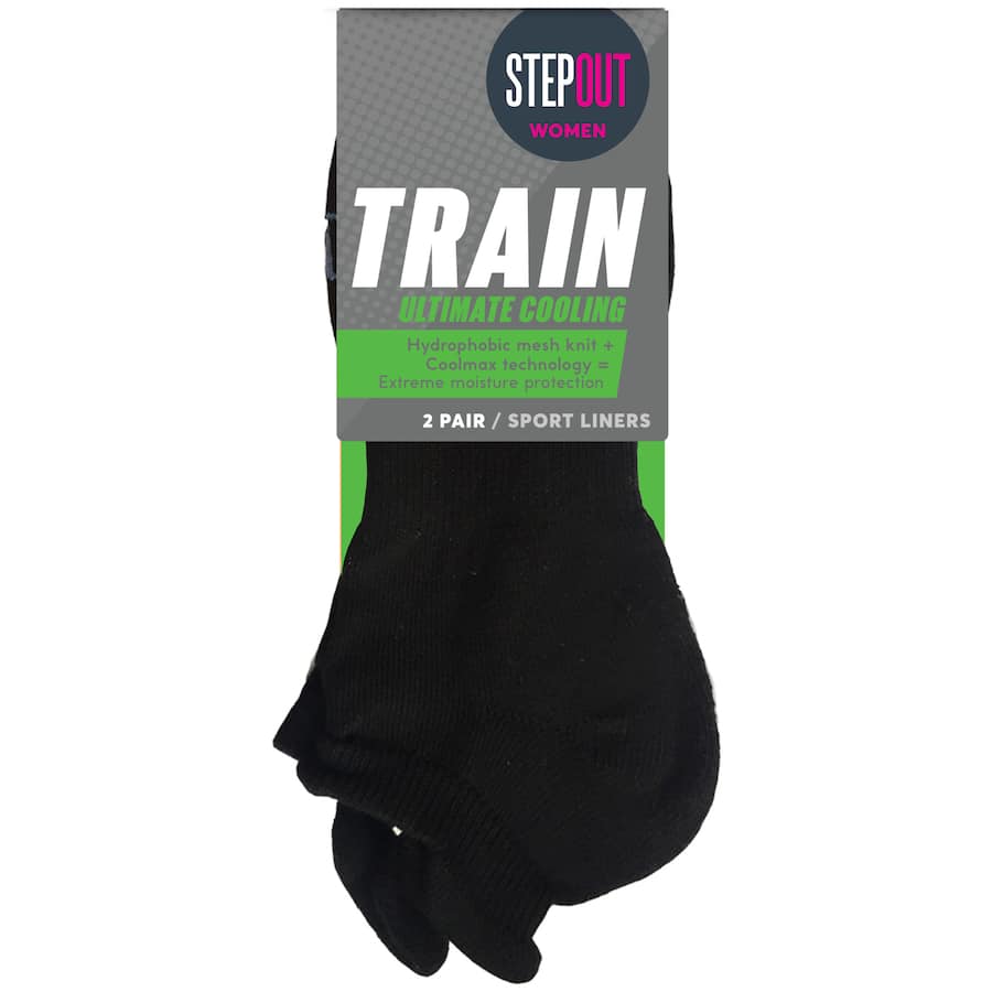 Stepout Womens Socks Training Tall 2pack