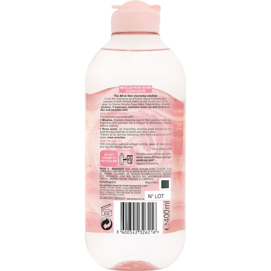 Garnier Micellar Water Rose 400mL