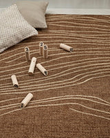Floor Rug - Elemental Rivers Teak (160 x 230cm) - OLLO
