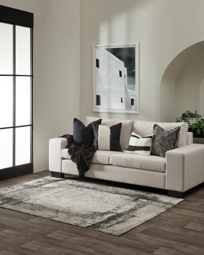 Floor Rug - Quinn Ivory/Black (200 x 290cm) - OLLO