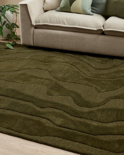 Floor Rug - Mira Olive (200 x 290cm) - OLLO