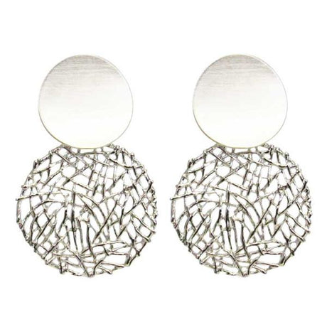 Elegant Jax Sculptured Lattice Earrings, 8 cm long, feature a unique design perfect for any occasion, blending style and comfort.