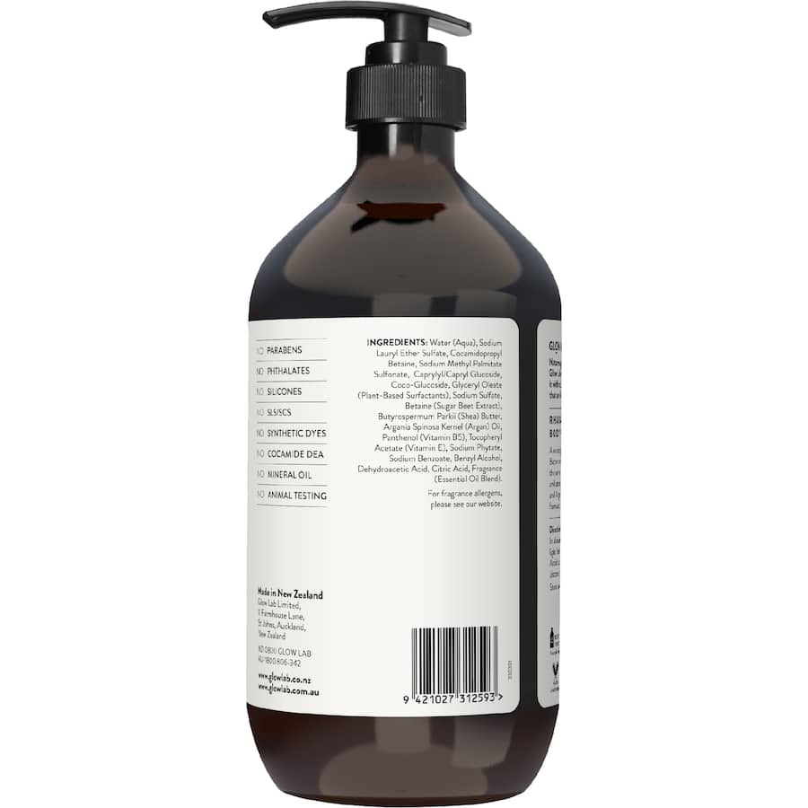 Glow Lab Body Wash Rhubarb & Rose 900mL